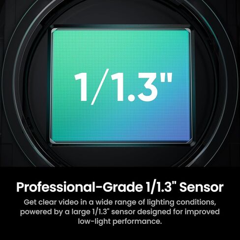 Insta360 Link 2C Pro – 4K Webcam for PC/Mac, 1/1.3" Sensor, Low-Light, Auto Framing, HDR, Directional Noise-Canceling Mics, Supports Stream Deck, Zoom, Teams, Twitch for Streaming or Meetings in Kuwait