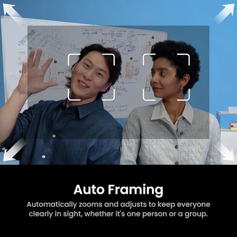 Insta360 Link 2C Pro – 4K Webcam for PC/Mac, 1/1.3" Sensor, Low-Light, Auto Framing, HDR, Directional Noise-Canceling Mics, Supports Stream Deck, Zoom, Teams, Twitch for Streaming or Meetings in Kuwait