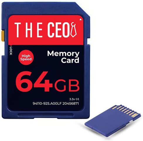 THE CEO Memory Card Ultra SDHC UHS-I 90MB/s – High-Speed & Reliable Camera Card - Class 10 for Fast Read/Write Ideal for Full HD Video & Photography- Get a Durable 64GB SD Card for Long-Term Storage in Saudi Arabia