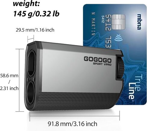 Gogogo Sport Vpro PocketPin 01 Mini Rangefinder with Slope, 1200 Yards Range Finder for Golf, Disc Golf and Hunting, Rechargeable, Flaglock in Saudi Arabia