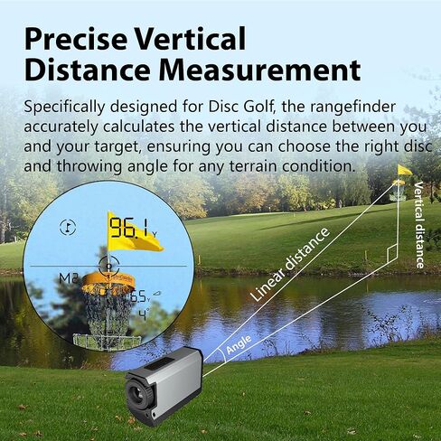 Gogogo Sport Vpro PocketPin 01 Mini Rangefinder with Slope, 1200 Yards Range Finder for Golf, Disc Golf and Hunting, Rechargeable, Flaglock in Saudi Arabia