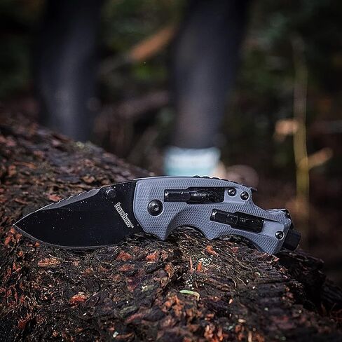 Kershaw Shuffle DIY Compact Multifunction Pocket Knife (8720), 2.4 Inch 8Cr13MoV Steel Blade with Black Oxide Coating, Every Day Utility Knife with Carbon Strength and High Tech Function, 3.5 oz.,Gray in Saudi Arabia