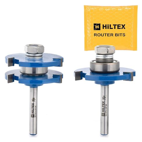 مجموعة لقم التوجيه الدائرية ذات المحمل العلوي من HILTEX 10109H، 4 قطع، ساق 1/4 بوصة، أداة النجارة باستخدام الحاسب الآلي، نصف قطر القطع 1/8 بوصة 3/16 بوصة 1/4 بوصة 5/16 بوصة للحواف المستديرة، حواف الخزانة in Kuwait