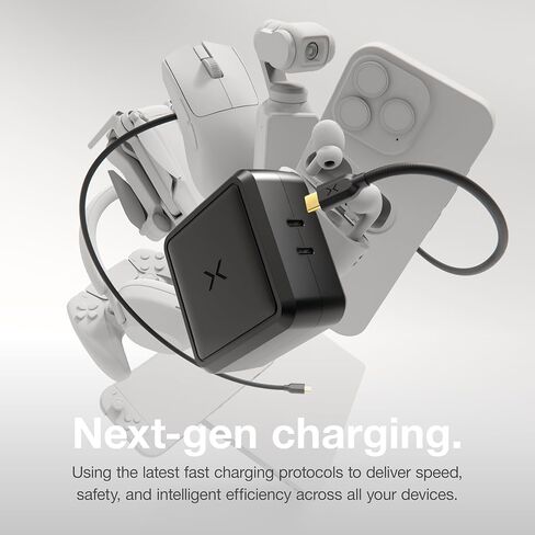 NOCO XGrid X100: شاحن USB-C بقدرة 100 واط - محول طاقة GaN مزدوج المنفذ مع PD 3.0 وQC 4.0+ وPPS - شحن سريع مع توزيع ذكي للطاقة - قابس حائط قابل للطي، مدرج في قائمة UL in Kuwait