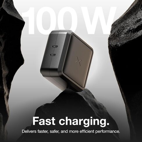 NOCO XGrid X100: شاحن USB-C بقدرة 100 واط - محول طاقة GaN مزدوج المنفذ مع PD 3.0 وQC 4.0+ وPPS - شحن سريع مع توزيع ذكي للطاقة - قابس حائط قابل للطي، مدرج في قائمة UL in Kuwait