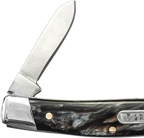 Schrade Imperial IMP16S Stockman 5.9in سكين تقليدي قابل للطي من الفولاذ المقاوم للصدأ مع نقطة مشبك 2.5in، شفرة الغنم والتجسس ومقبض POM للصيد في الهواء الطلق والتخييم والحمل اليومي، فضي in Kuwait