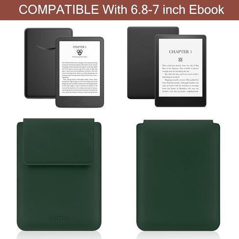 حافظة عالمية لـ 6.8 بوصة، 7 بوصة Paperwhite/Colorsoft/Signature Edition 2025 & 2021 متوافقة مع 6.8 بوصة Kobo Clara HD/Pocketbook/Tolino حافظة واقية لقارئ الكتب الإلكترونية 6.8 بوصة 7 بوصة، أخضر داكن in Saudi Arabia