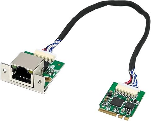 M.2 A+E Key to 2.5G Ethernet - NIC with Intel I226V Chipset, 10/100/1000/2500 Mbps RJ45 Port Stable Connection, Compatible with OpenWRT | Windows | Linux | Server | Mini PC | SBC (M.2 A+E Key) in Kuwait