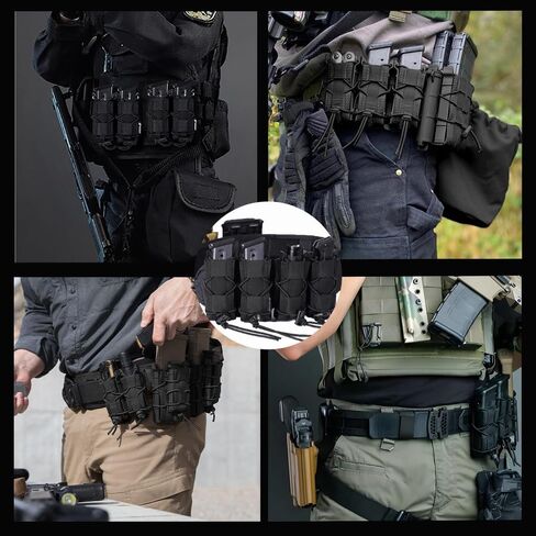 Pistol Double Magazine Holster, Double 9mm Mag Pouch,Wrap Belt Holder for 9MM/Glock/Single/Dual Stack Gun Magazines Pouches in Saudi Arabia