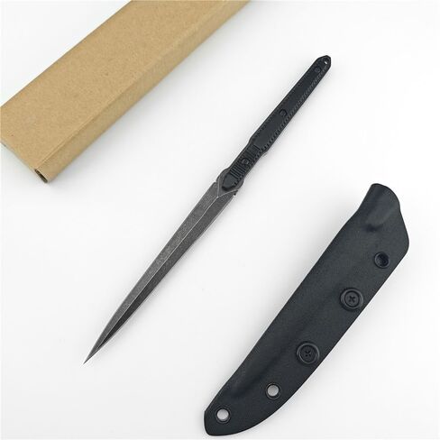 9.5'' Full Tang Tactical Fixed Blade Knife 8Cr13Mov Steel Blade Aluminum Handles with Kydex Sheath,Outdoor Hunting Knives EDC Survival Tools (black) in Saudi Arabia