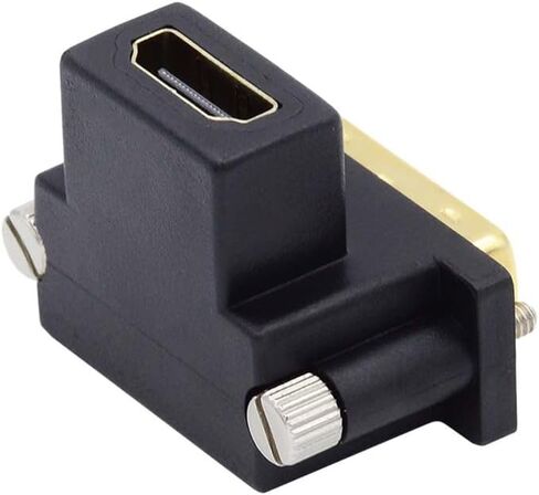 xiwai Up Angled DVI Male to HDMI Female Adapter 4K 90 Degree Converter Extender for Monitor Computer HDTV Graphics Card in Saudi Arabia