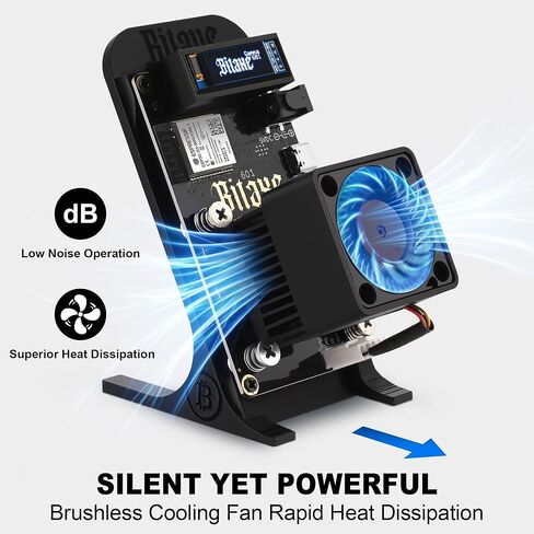 Bitaxe Gamma 601 Bitcoin Miner، آلة تعدين BTC مفتوحة المصدر، شريحة BM1370 ASIC، 1TH/s - 1.2TH/s SHA-256، 2.4G WiFi، Home Crypto Miner، بما في ذلك. مزود طاقة 5 فولت وحامل، نظام AxeOS، أسود in Kuwait
