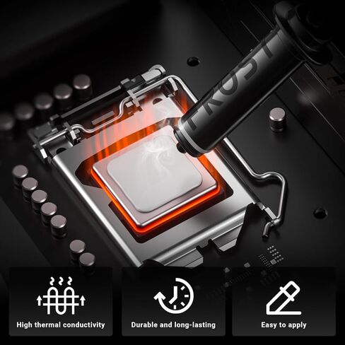 معجون ID-COOLING Frost X55 Luna الحراري، نكهة نسيم المحيط، مركب حراري عالي الأداء لوحدة المعالجة المركزية/وحدة معالجة الرسومات 4 جرام، موصلية حرارية عالية، طويلة الأمد، غير موصلة in Kuwait
