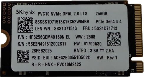 OEM SKHynixx 256GB M.2 PCI-e NVME Internal Solid State Drive 42mm 2242 Form Factor M Key Gen4 in Kuwait