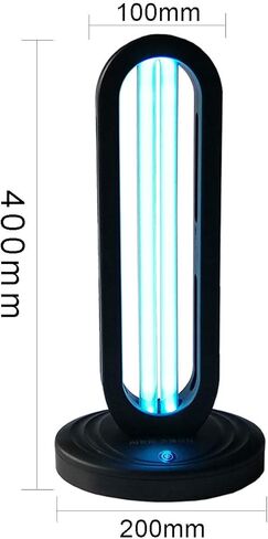 UV Lamp with Ozone Sanitizer Lamp for Home & Commercial – 38W UVC Sanitizer Lamps with Remote Control & 3-Speed Timer (15/30/60 Mins), 99.99% Disinfection Rate,110V Odor Elimination- EPA Certified in Saudi Arabia
