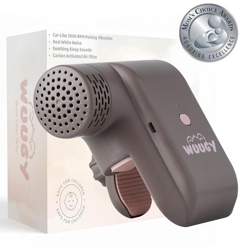 Wuugy Melody - 2025 Mom's Choice Award Winner | Portable Smart Baby Sleep Assistant - Rhythmic Vibration, White Noise, Sleep Sounds & Air Filter | Colic Relief | Compatible with All Cribs & Strollers in Saudi Arabia