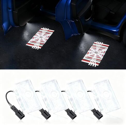 Motrobe 4PCS Puddle Door Light for Tesla Model Y Juniper 2025 2026 Model 3 Highland 2024-2026 Ultra-Bright Projection Lights Never Fade with Extension Cord Model Y Juniper Model 3 Highland Accessories in Saudi Arabia