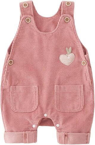 Infant Girls Boys Corduroy Overalls Pants Baby Romper Jumpsuit with Snaps Fall Winter Daily Holiday Outfit in Saudi Arabia
