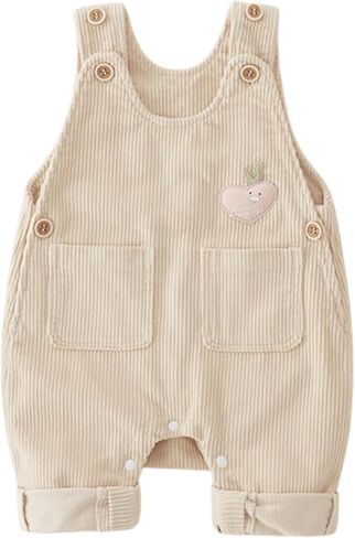 Infant Girls Boys Corduroy Overalls Pants Baby Romper Jumpsuit with Snaps Fall Winter Daily Holiday Outfit in Saudi Arabia