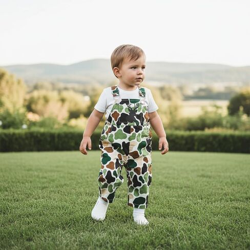 Sasaerucure Toddler Baby Boy Deer Hunting Suspender Pants Bib Overalls Camouflage Outfits One Piece Clothes in Saudi Arabia