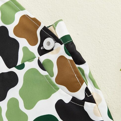 Sasaerucure Toddler Baby Boy Deer Hunting Suspender Pants Bib Overalls Camouflage Outfits One Piece Clothes in Saudi Arabia