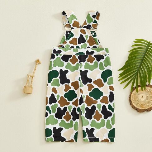 Sasaerucure Toddler Baby Boy Deer Hunting Suspender Pants Bib Overalls Camouflage Outfits One Piece Clothes in Saudi Arabia