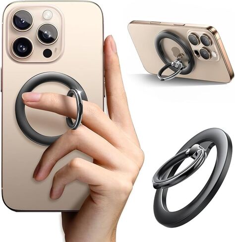 LISEN for MagSafe Phone Grip Holder 2025 Upgraded [360° Rotation & Strong Magnet] MagSafe Kickstand iPhone Magnetic Ring for Phone Case, Magnetic Phone Grip for iPhone 17 Pro Max Air 16/15/14/13/12 in Saudi Arabia