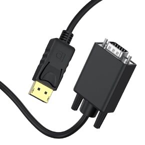Vanjua DisplayPort to VGA Cable, 1.8M/5.9FT Display Port of Computer/Laptop to VGA of Monitor/Projector Adapter (Not Bidirectional) in Saudi Arabia