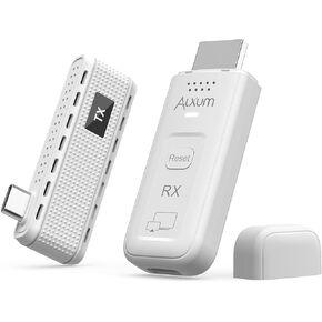 جهاز إرسال واستقبال HDMI لاسلكي Alxum USB-C، مجموعة 2 في 1: التوصيل والتشغيل والتشغيل AirPlay/Miracast Casting، 165ft/50m، 4K فك تشفير 1080P@60 هرتز، 5G+2.4G للكمبيوتر المحمول/الهاتف/الكمبيوتر اللوحي للشاشة/جهاز العرض/التلفزيون in Kuwait