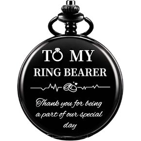 5 PCS Groomsman Gifts 1pcs أفضل رجل 4pcs العريس لحفل الزفاف محفور على ساعة الجيب الكوارتز مع سلسلة in Saudi Arabia