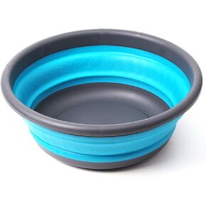 Collapsible Portable Wash Basin Dishpan 5L Kitchen Dish Pans Washing Basin Foldable Wash Dish Tub for Camping Supplies, Marine, Camper Accessories for Travel Trailers (Blue) in Kuwait