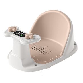 Baby Bath Seat for Babies 6 Months & Up - Bathtub Seats for Babies Sitting Up, Non-Slip,Smart Real-Time Temperature& 4 Suction Cups(Grey) in Saudi Arabia