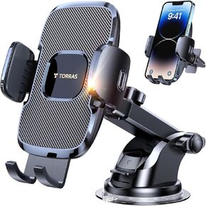 TORRAS Ultra-Durable Phone Holders for Your Car【96+LBS Strongest Suction】 Car Phone Holder Mount, Safety Certs Cell Phone Car Mount Truck for Dashboard Windshield Vent for iPhone 17 16 15 14 Pro Max in Kuwait