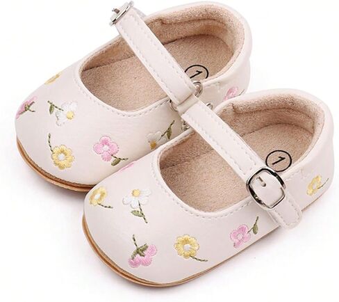 Fashion Gold Bow Baby Girl Shoes Soft Sole Crib Shoes for Infant & Toddler, Non-Slip First Walkers Newborn Baby Mary Jane Flats in Saudi Arabia