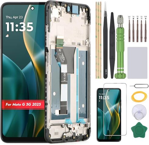 Screen for Motorola Moto G 5G 2025 XT2513 LCD Display Replacement for Moto G 5G 2025 XT2513-1 XT2513-2 XT2513V Incell Touch Screen Digitizer Assembly (With Frame) in Kuwait