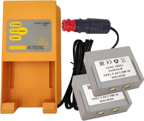(1 حزمة) شاحن بطارية Hetronic UCH-2 مدخل 10-30 فولت تيار مستمر 300/780 مللي أمبير مع (2 حزمة) بطارية Hetronic 68301000 3.6 فولت لشاحن بطارية Hetronic 68301000 in Kuwait