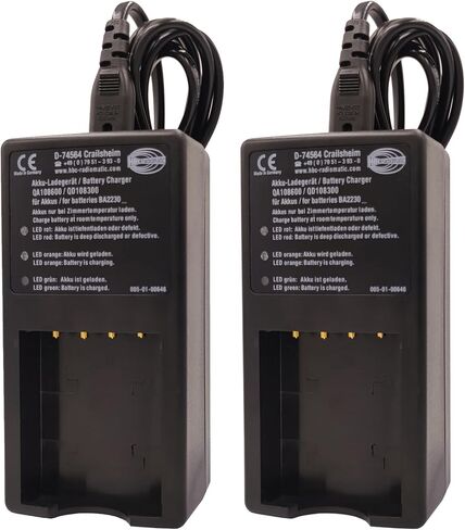 (2 Pieces) for HBC Battery Charger D-74564 for BA223030 2.1Ah 36V Charger QA108600 QD108300 AC 110V ~ 220V in Saudi Arabia