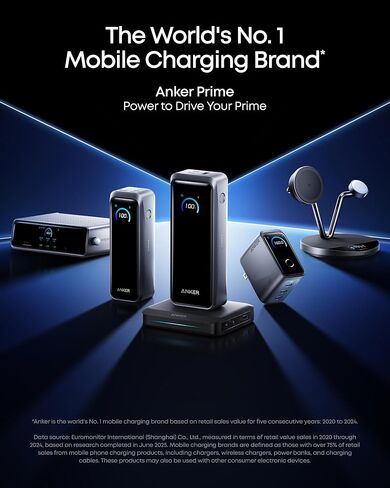 قاعدة شحن Anker، شحن بحد أقصى 150 واط لأربعة أجهزة، تعمل مع بنوك الطاقة Prime مع Pogo Pin، لأجهزة MacBook Pro/Air، Dell، iPhone 17/16 Series، Samsung، والمزيد (بنك الطاقة غير متضمن) in Kuwait