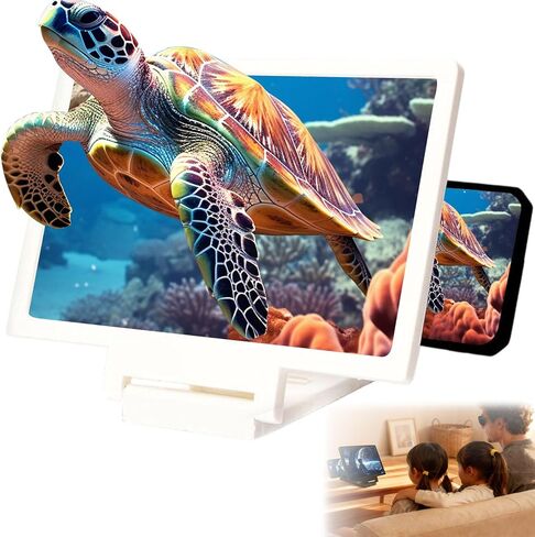 Screen Magnifier for Cell Phone,3D HD Big Screens Phone Magnifier,Foldable Phones Stand with Movie Screens Amplifier,Portable Mobile Phones Magnifier Projector for Movies,Compatible All Smartphones in Saudi Arabia