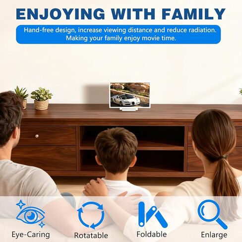 Screen Magnifier for Cell Phone,3D HD Big Screens Phone Magnifier,Foldable Phones Stand with Movie Screens Amplifier,Portable Mobile Phones Magnifier Projector for Movies,Compatible All Smartphones in Saudi Arabia