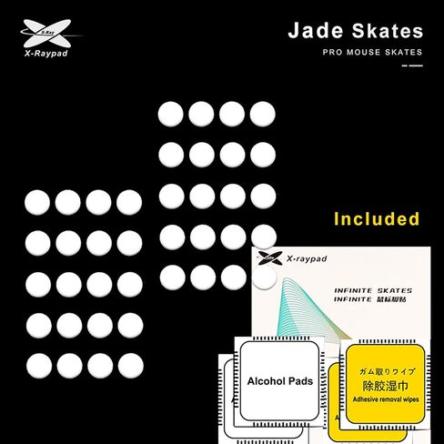 زلاجات الماوس X-Raypad Jade Speed، توفر مقاومة ممتازة للتآكل، والسرعة والتحكم في مقاومة التآكل، حافة منحنية، تتحرك بسلاسة أكبر، مناسبة لوسادات الماوس القماشية ووسادات الفأرة الزجاجية (اليشم) in Kuwait