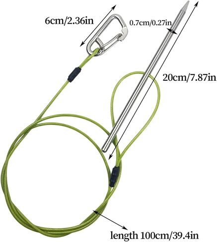 Fish Holder Clip with Stainless Steel Rope and Carabiner, Fishing Grabber Tool for Scuba, Kayaking, Lake, Pond, Seaside, Stream, Durable and Portable in Saudi Arabia