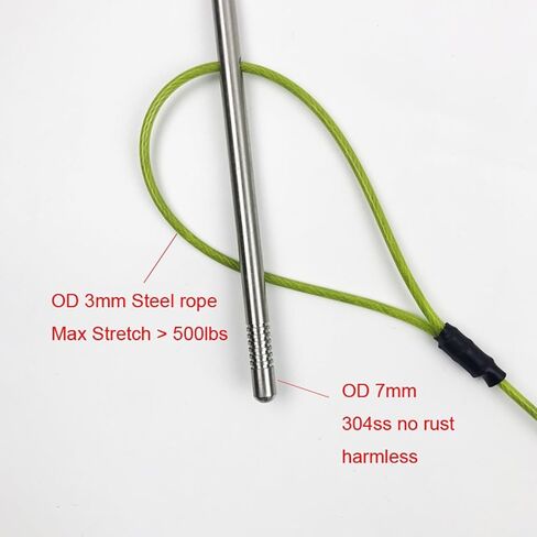 Fish Holder Clip with Stainless Steel Rope and Carabiner, Fishing Grabber Tool for Scuba, Kayaking, Lake, Pond, Seaside, Stream, Durable and Portable in Saudi Arabia