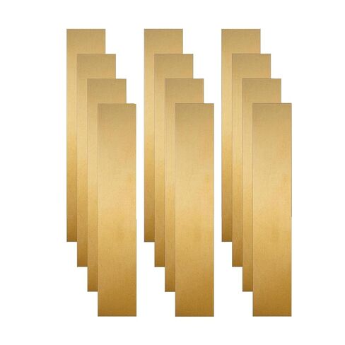 24pcs brass shims stock stock stock 6 × 1 بوصة ، حشوات معدنية لتسوية صناعة الحرف اليدوية ، المجوهرات ، الحرف ، الإصلاحات ، الأجهزة الكهربائية (0.002 '' ، 0.004 '، 0.006' ، 0.008 '' ، 0.012 '' و 0.016 ') in Kuwait