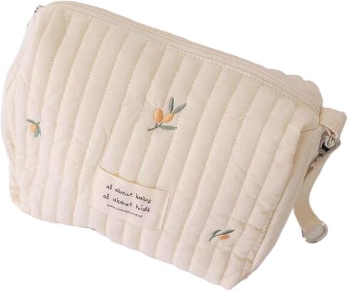 Cute Diaper Bags for Women Maternity Bag Quilted Cotton Rabbit Bear Embroidery Portable Attachable To Stroller Outdoor in Saudi Arabia