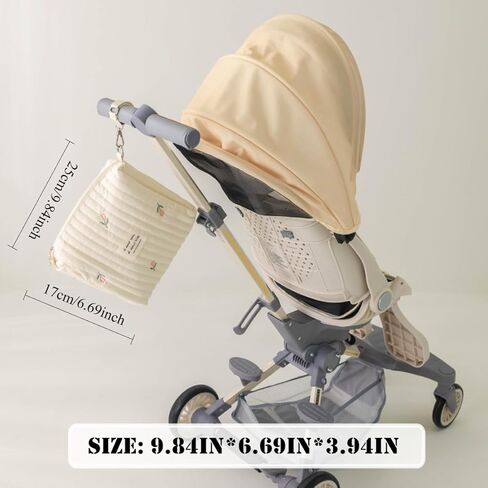 Cute Diaper Bags for Women Maternity Bag Quilted Cotton Rabbit Bear Embroidery Portable Attachable To Stroller Outdoor in Saudi Arabia