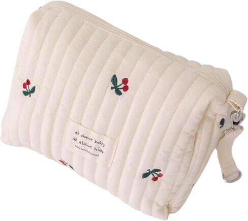 Cute Diaper Bags for Women Maternity Bag Quilted Cotton Rabbit Bear Embroidery Portable Attachable To Stroller Outdoor in Saudi Arabia