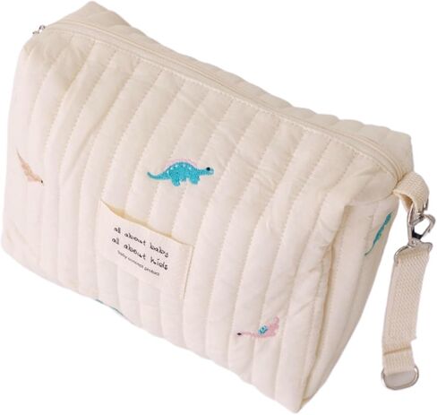 Cute Diaper Bags for Women Maternity Bag Quilted Cotton Rabbit Bear Embroidery Portable Attachable To Stroller Outdoor in Saudi Arabia