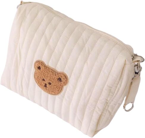 Cute Diaper Bags for Women Maternity Bag Quilted Cotton Rabbit Bear Embroidery Portable Attachable To Stroller Outdoor in Saudi Arabia