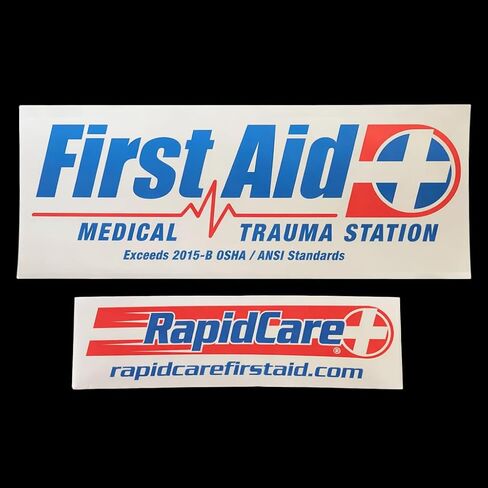 Rapid Care 2-Shelf Metal First Aid Cabinet Empty Wall Mountable Steel First Aid Kit with Door Pouches for Home and Workplace Safety in Saudi Arabia